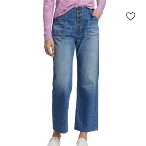 Veronica Beard Crosbie Crop Wide Crop High Rise Jeans